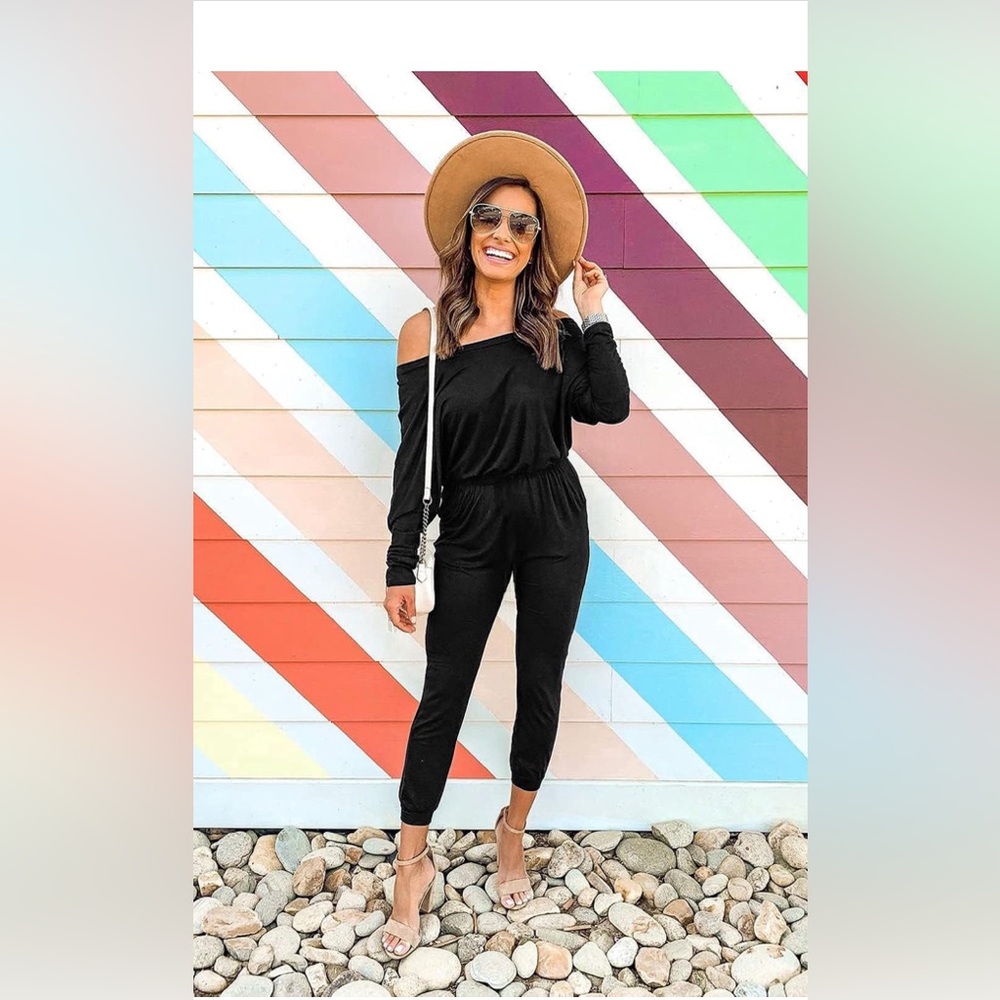 Off the shoulder jumpsuit
